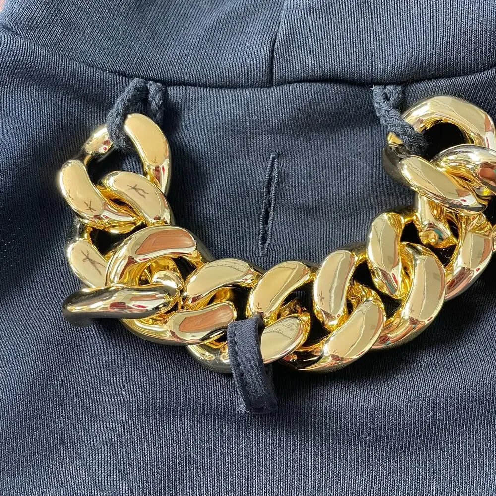 Snoop Doggie Doggs Deluxe Pet Hoodie Off The Chain XS New X-Small Black Gold